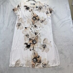 Susan Graver Sheer Chiffon Tunic & Knit Tank Set Womens- Size M